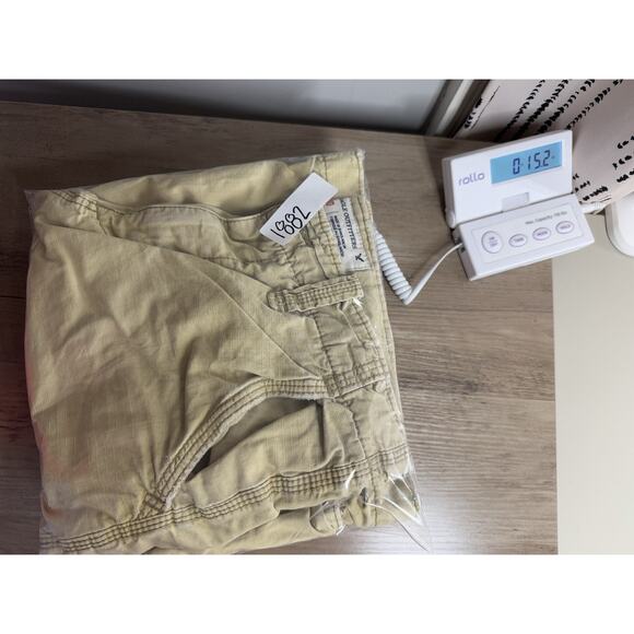 American Eagle Y2K Men's Longboard Cargo Shorts 30 Tan Ripstop Retro Surf Skate - Picture 16 of 16